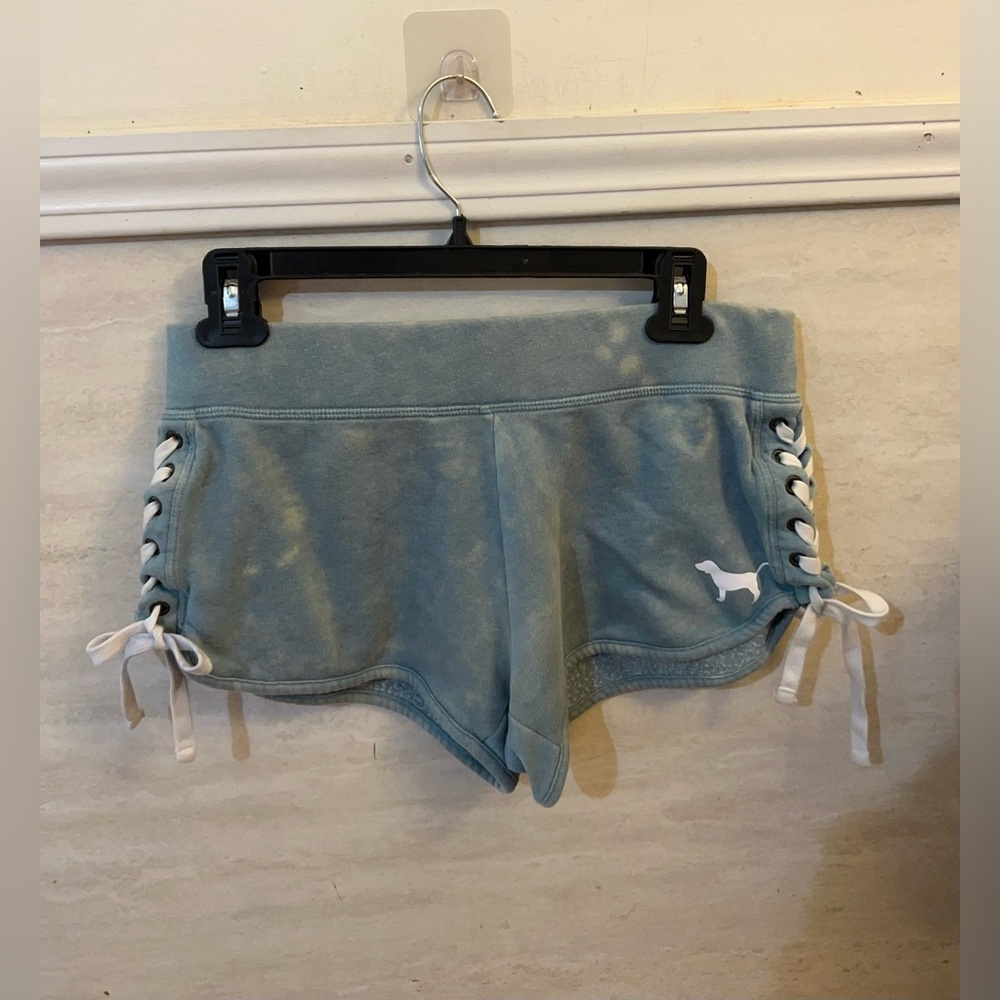 Victoria's Secret PINK Lace-Up Fleece Shorts